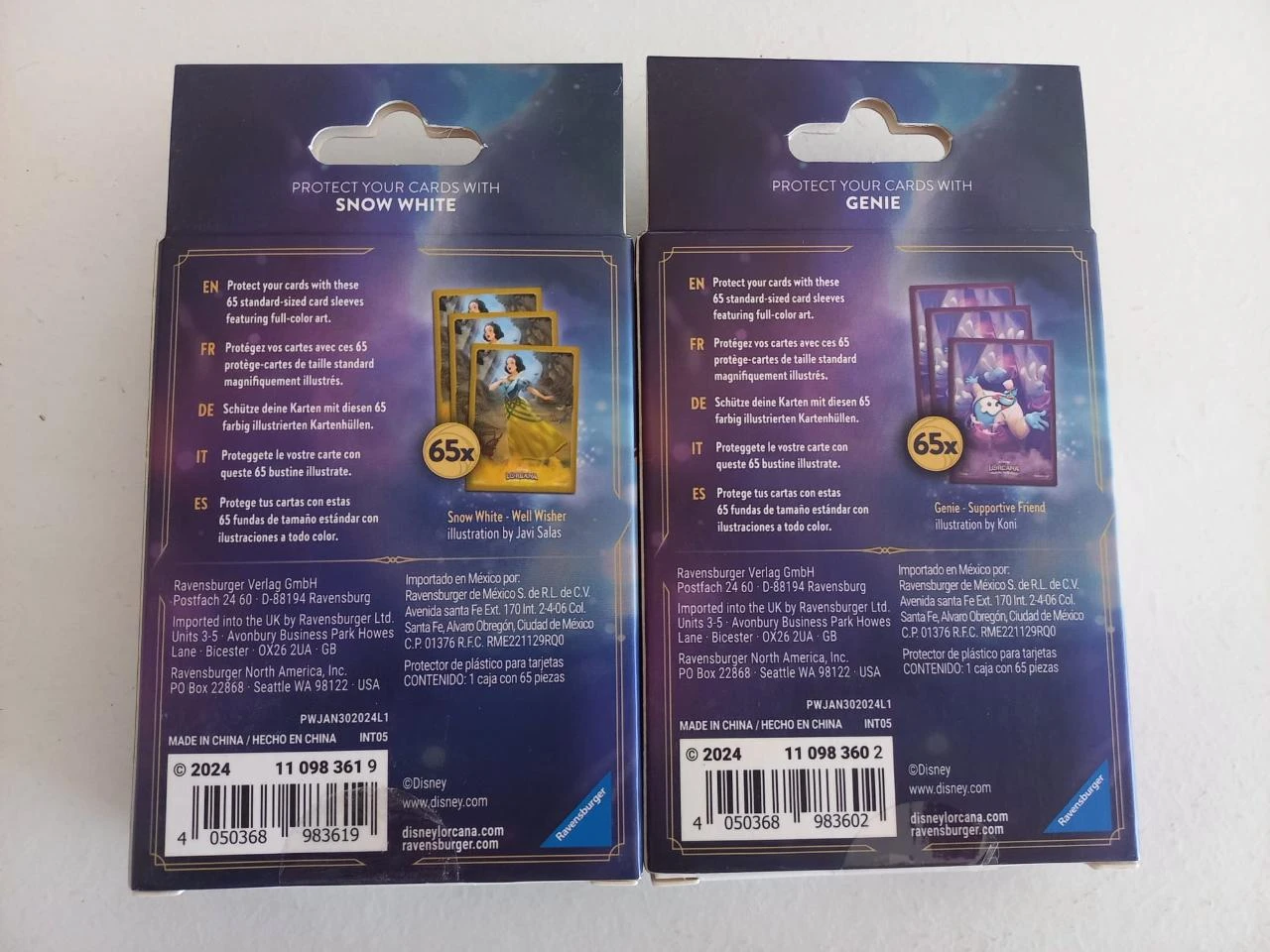 Protetores de cartas Disney Lorcana, 65 unidades, Branca de Neve e o Gênio – photo 2